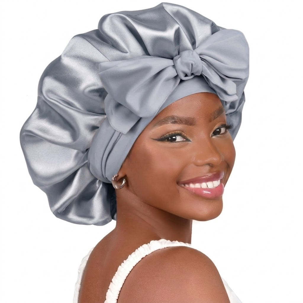 Avafera®Premium Double-Layer Satin Bonnet – Soft, Breathable & Adjustable Night Hair Care Cap