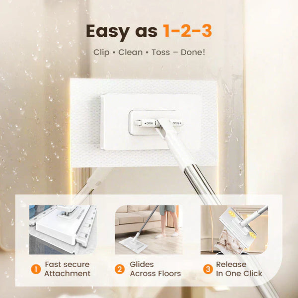 🆙 Multi-Purpose 360° Magic Mop – Wet & Dry Cleaner for Floors, Walls & Windows (Use Any Cloth)