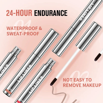 ✨Avafera® 4-Piece Peel-Off Lip Liner Stain Set – Waterproof Matte Lip Tint, Long-Lasting 24H, Smudge-Proof Nude Shades