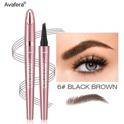 🏆 Avafera® 4-Tip Microblade Brow Pen – Waterproof Liquid Pencil for Natural, Hair-Like Strokes