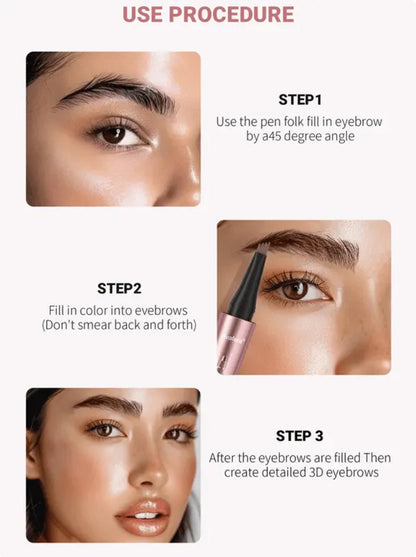 🆙 Avafera® 4-Tip Microblade Brow Pen – Waterproof Liquid Pencil for Natural, Hair-Like Strokes