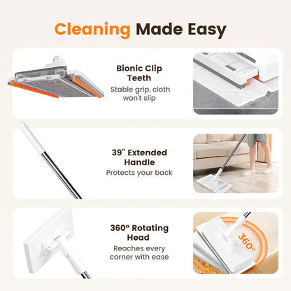 🆙 Multi-Purpose 360° Magic Mop – Wet & Dry Cleaner for Floors, Walls & Windows (Use Any Cloth)