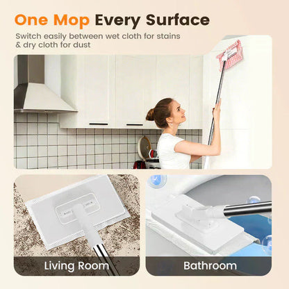 🆙 Multi-Purpose 360° Magic Mop – Wet & Dry Cleaner for Floors, Walls & Windows (Use Any Cloth)