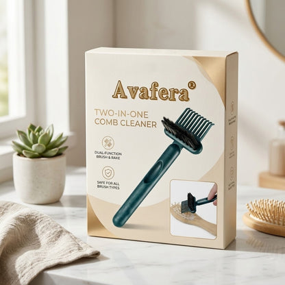 Avafera® 2-in-1 Brush Cleaning Tool – Compact Comb & Brush Cleaner