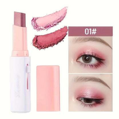 🆙6Pcs Two Color Eyeshadow Stick | Cosmetic Pearlescentmatte Highlighter Eye Shadow