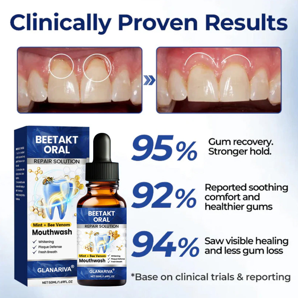 🆙 avafera® Advanced Oral Repair Care — Extra-Strength Bee Venom Drops Against Loose Teeth Bleeding Gums & Plaque — Premium Mouthwash Alternative