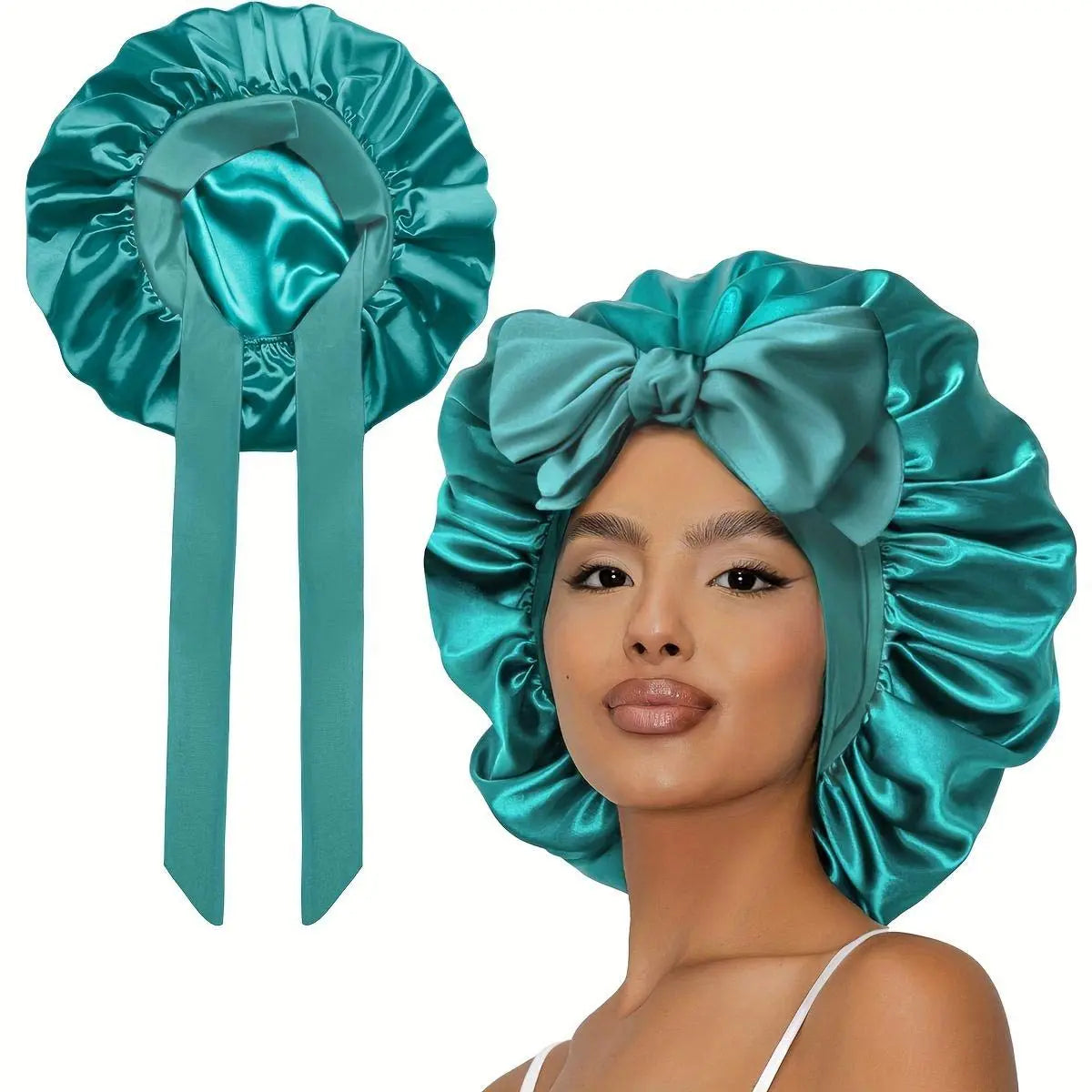 🆙Avafera®Premium Double-Layer Satin Bonnet – Soft, Breathable & Adjustable Night Hair Care Cap