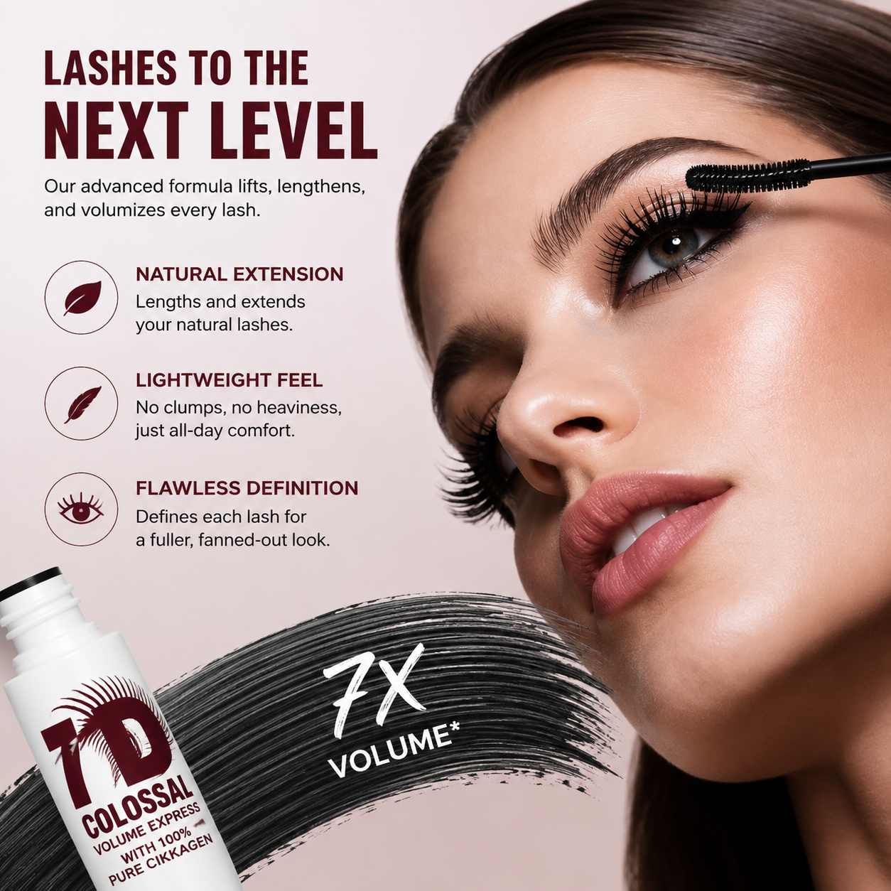 💥⏰  Final 24 Hours:Buy 1 Get 1 FREE  —  Avafera®  7D Colossal Mascara | Lift, Volume & Smudge-Proof Drama