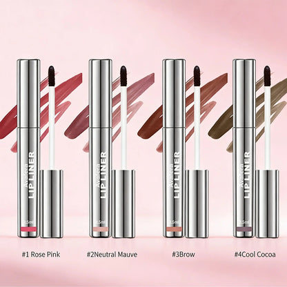 ✨Avafera® 4-Piece Peel-Off Lip Liner Stain Set – Waterproof Matte Lip Tint, Long-Lasting 24H, Smudge-Proof Nude Shades