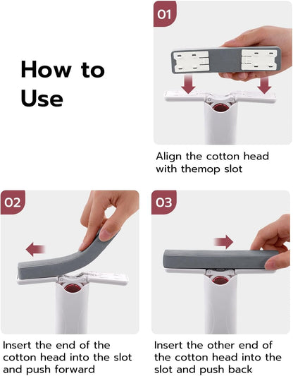Avafera® Mini Sponge Mop – Compact Self-Squeeze Cleaning Tool