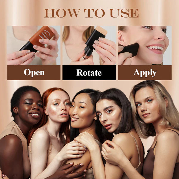 ✨Avafera® Instant Concealing Foundation Stick with Built-in Brush