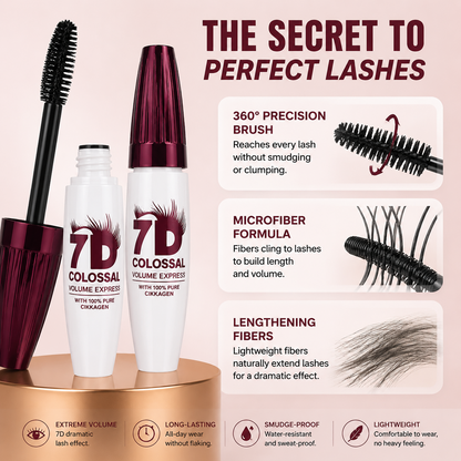 💥⏰  Final 24 Hours:Buy 1 Get 1 FREE  —  Avafera®  7D Colossal Mascara | Lift, Volume & Smudge-Proof Drama