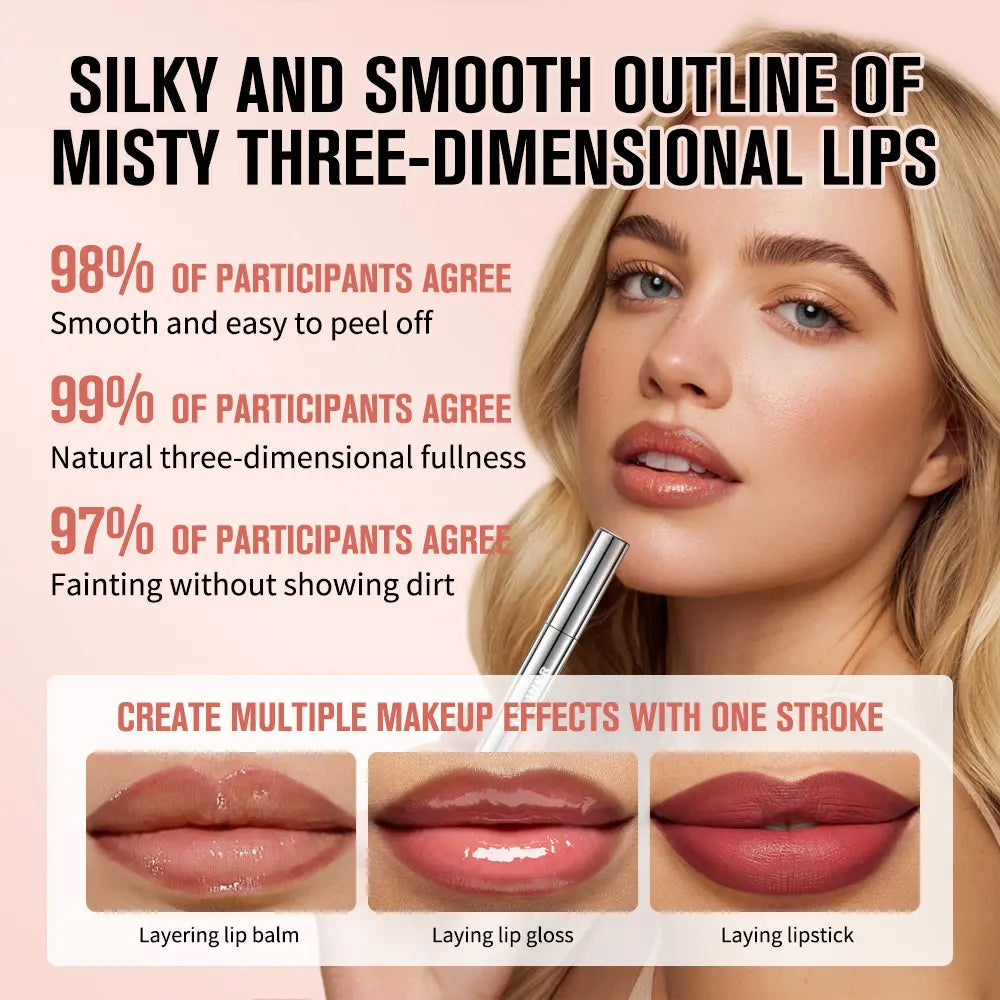 ✨Avafera® 4-Piece Peel-Off Lip Liner Stain Set – Waterproof Matte Lip Tint, Long-Lasting 24H, Smudge-Proof Nude Shades