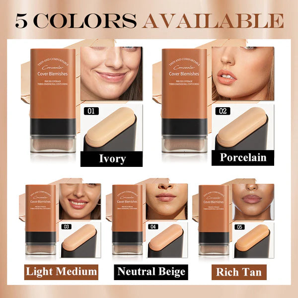✨Avafera® Instant Concealing Foundation Stick with Built-in Brush