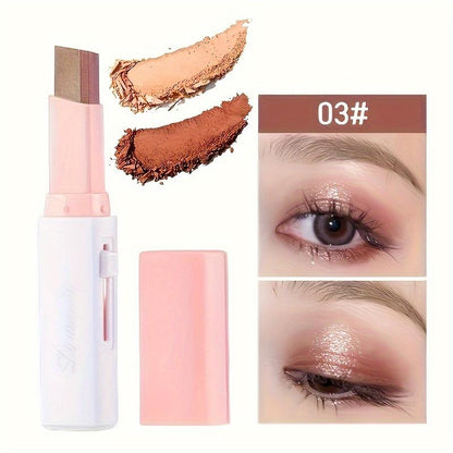 🆙6Pcs Two Color Eyeshadow Stick | Cosmetic Pearlescentmatte Highlighter Eye Shadow