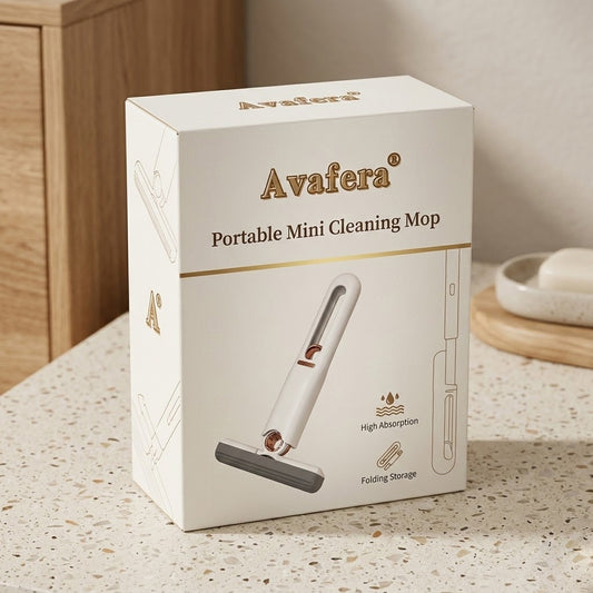 Avafera® Mini Sponge Mop – Compact Self-Squeeze Cleaning Tool