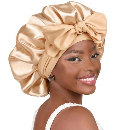 🆙Avafera®Premium Double-Layer Satin Bonnet – Soft, Breathable & Adjustable Night Hair Care Cap