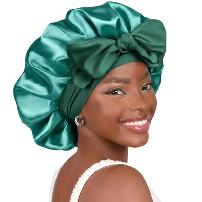 🆙Avafera®Premium Double-Layer Satin Bonnet – Soft, Breathable & Adjustable Night Hair Care Cap